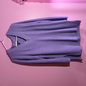 Periwinkle Eloquii Elements sweater with belt EUC